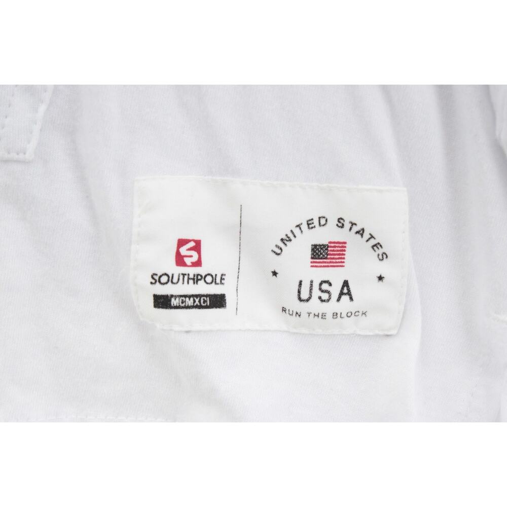 New Southpole Hoodie Shirt 4XB White Short Sleeve Splatters StreetWear Gorpcore - Picture 4 of 10